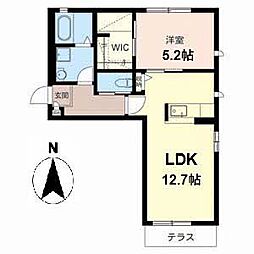ウィル 1LDKの間取図画像