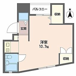 MGヒルズ天王寺 ワンルームの間取図画像