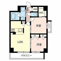 MAST長堀通前 2LDKの間取図画像