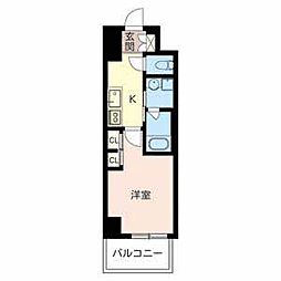 MAST長堀通前 1Kの間取図画像