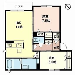 シャーメゾンラ・メール 1SLDKの間取図画像