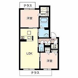 シャーメゾンモデルノ 2LDKの間取図画像