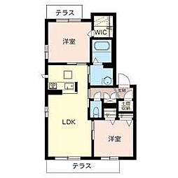 シャーメゾンモデルノ 2LDKの間取図画像