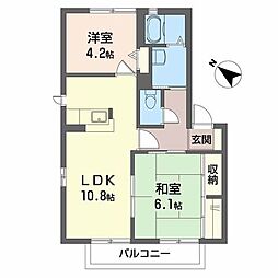 シャーメゾンヴァン 2LDKの間取図画像