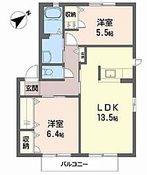 ＢＩＷＡ 2階2LDKの間取り