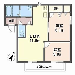 インセンティブ21 2LDKの間取図画像