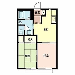 クレールしののめ 2DKの間取図画像