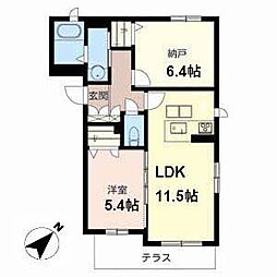 シエルクレール 1SLDKの間取図画像