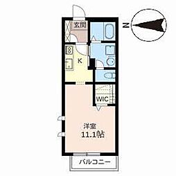 ベルメゾングルナ ワンルームの間取図画像