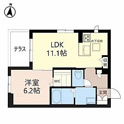 Ｍａｉｓｏｎｖｅｒｔｅ　ＵＭＥＮＯＫＩ 1階1LDKの間取り