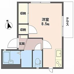 ジュネス武庫之荘 ワンルームの間取図画像