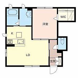 アンダンティーノ 1階1LDKの間取り