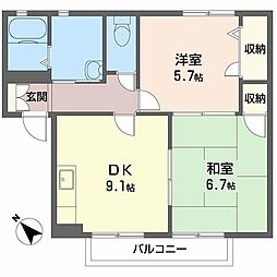 間取図画像 2DK