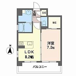 フローレンスコート清水 1LDKの間取図画像