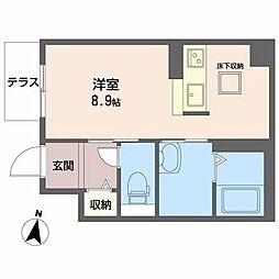 ライトハウス川合 ワンルームの間取図画像