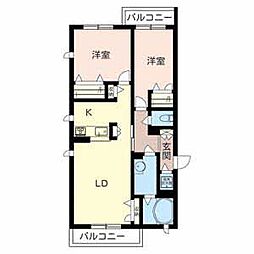 FORTEFERIO 2LDKの間取図画像