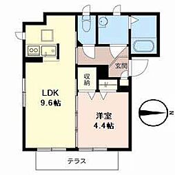シャーメゾン彩都 1LDKの間取図画像
