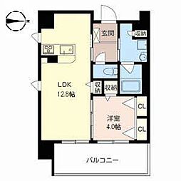 マジェスタ天満 1LDKの間取図画像