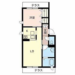 シャーメゾンボナール 1LDKの間取図画像