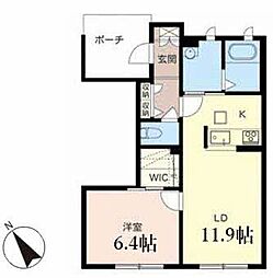 ソレイユレジデンス 1LDKの間取図画像