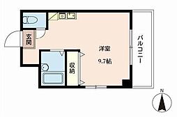 メゾンドビエン ワンルームの間取図画像