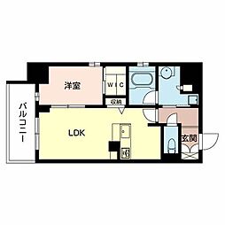 レフィシアコート難波 1LDKの間取図画像