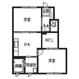間取図画像 2DK