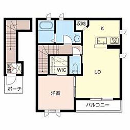 シャーメゾンBINGO 1LDKの間取図画像