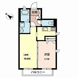 シャーメゾンクレール 1LDKの間取図画像