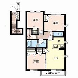 シャーメゾントワール 3LDKの間取図画像