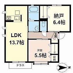 シャルムメゾン 2LDKの間取図画像
