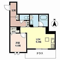 メゾン・ドゥ・シエル 1LDKの間取図画像
