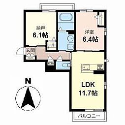 シャーメゾンサン・ベイ 1SLDKの間取図画像