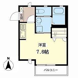 アーバンライフ西大寺 ワンルームの間取図画像