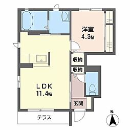 メゾン・K14 1LDKの間取図画像