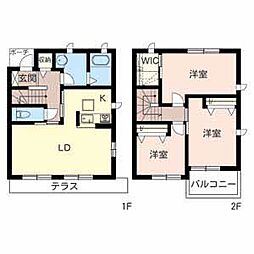 プラセール芝辻 3LDKの間取図画像