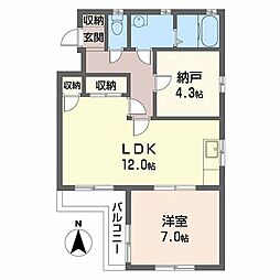 ベルメゾン一条 1SLDKの間取図画像