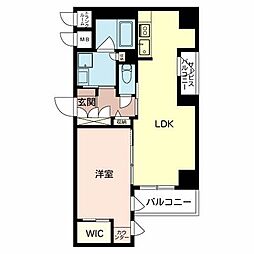 シャーメゾン上町台 1LDKの間取図画像