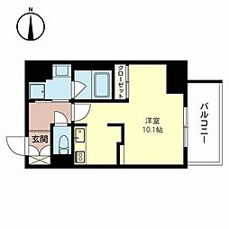 MORINOMIYAHOUSE ワンルームの間取図画像