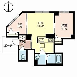 シャーメゾンH 2LDKの間取図画像