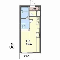 さくらハイツ ワンルームの間取図画像