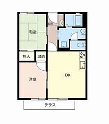 S・Tハイツ 2DKの間取図画像