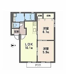 間取図画像 2LDK