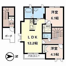 シャーメゾン悠 2LDKの間取図画像