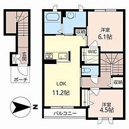 シャーメゾンオクト 2LDKの間取図画像