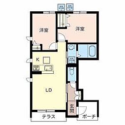 シャーメゾンラルゴDcluster 2LDKの間取図画像
