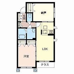 シャーメゾンサンピラー 1SLDKの間取図画像