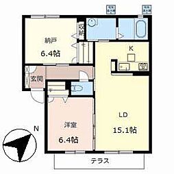 シャーメゾン昭栄 1SLDKの間取図画像