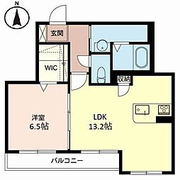 サカセ川ハイツA 1LDKの間取図画像