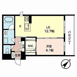 ルボワヴェール 1LDKの間取図画像